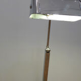 Office Art Deco lamp, chrome metal, & base marble, 1930 s