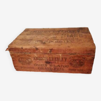 Wooden box 1900 Amidon E Verley