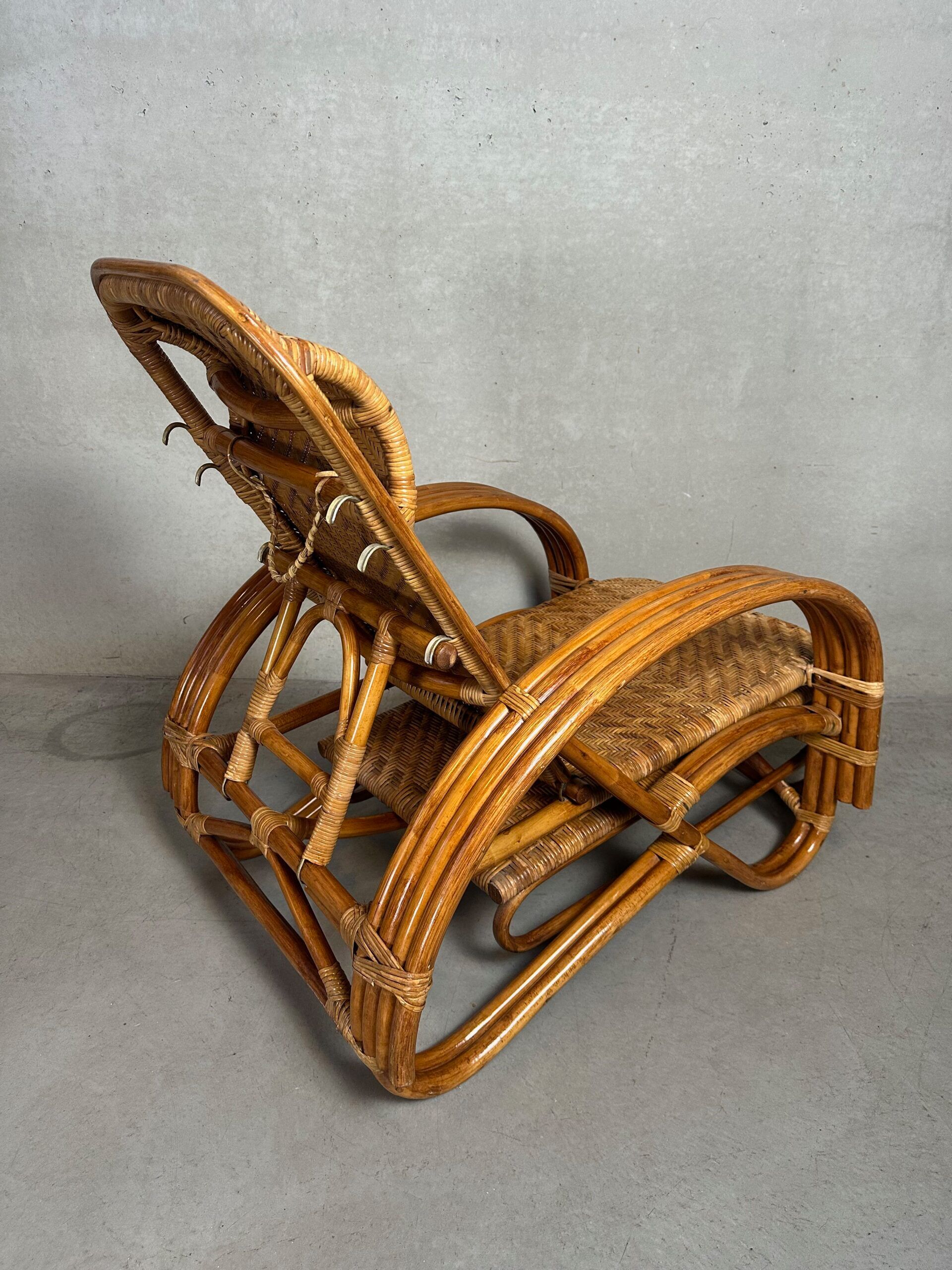 Chaise longue vintage – Rattan