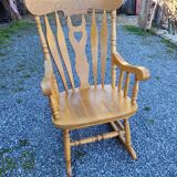 Rocking chair in solid oak