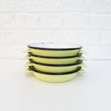 4 vintage enamel bowls