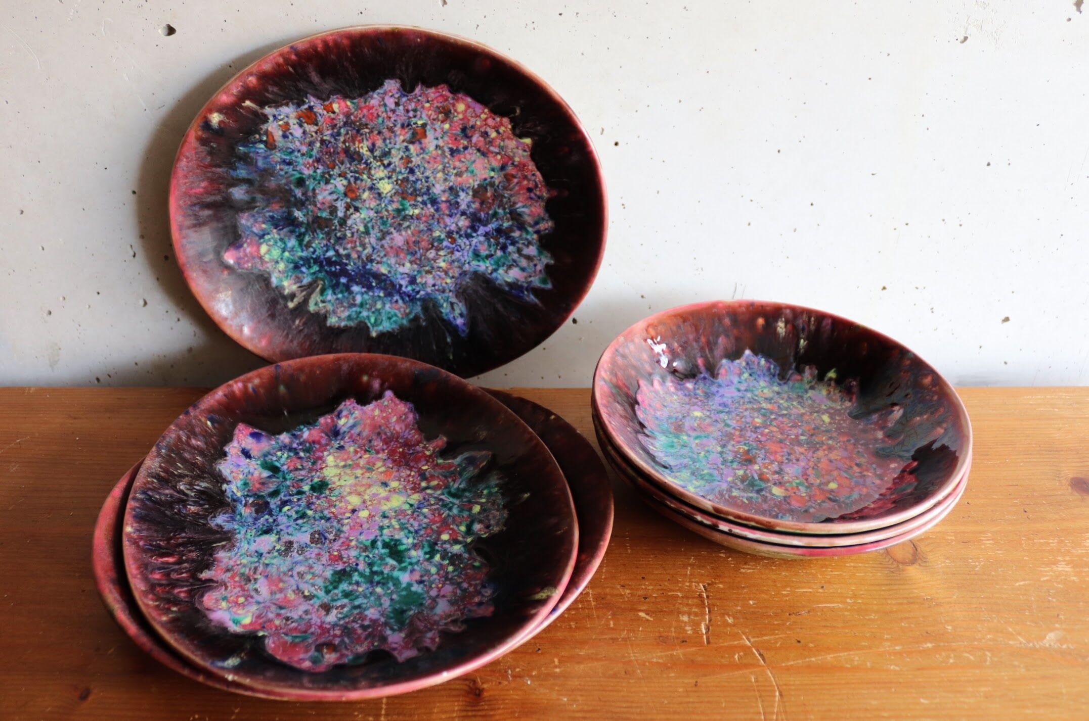 6 Morvan ceramic plates