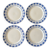 Lot de 4 assiettes à dessert Digoin Sarreguemines modèle Tahiti • Vais