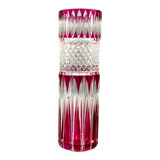 Fuschia scroll vase Val Saint Lambert