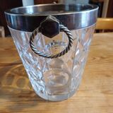 Crystal and Silver Metal Ice Bucket