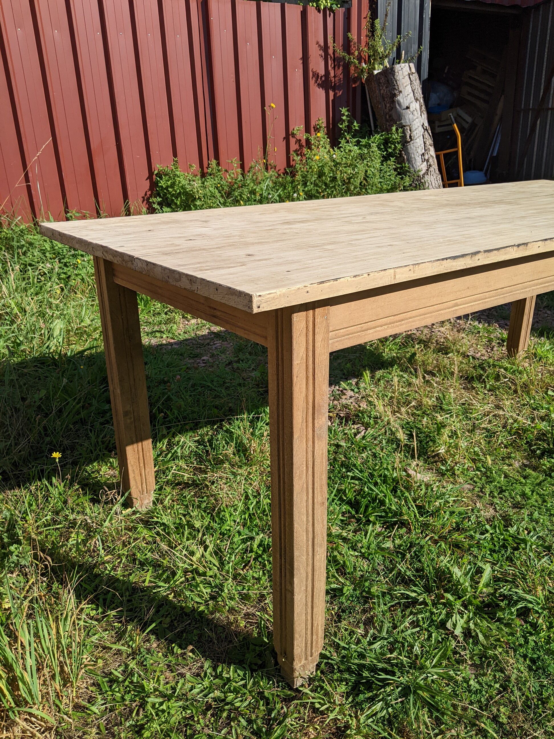 Ancienne grande table de ferme circa 1950
