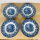 4 Woodland Wedgwood English blue hollow plates