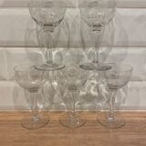 Set of 5 engraved glasses