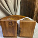 Pair of wooden bookends, rotating globes