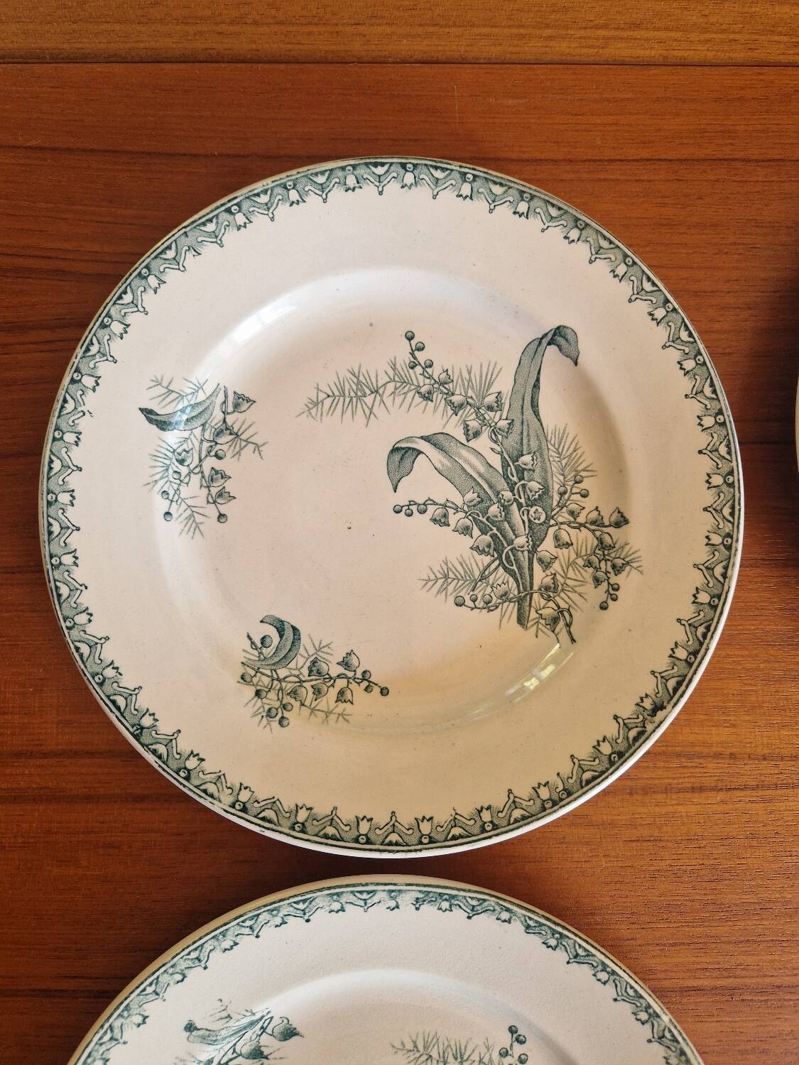 Set of 5 Saint Amandinoise Muguet Plates