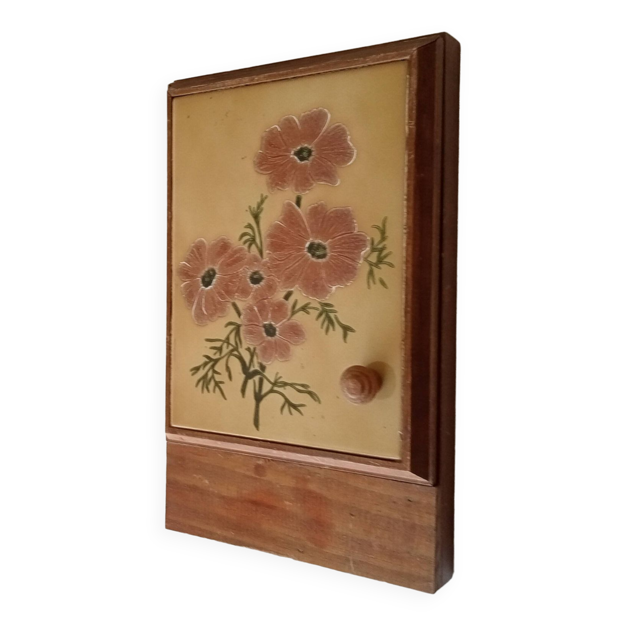 Vintage key holder wall box from the 60s/70s