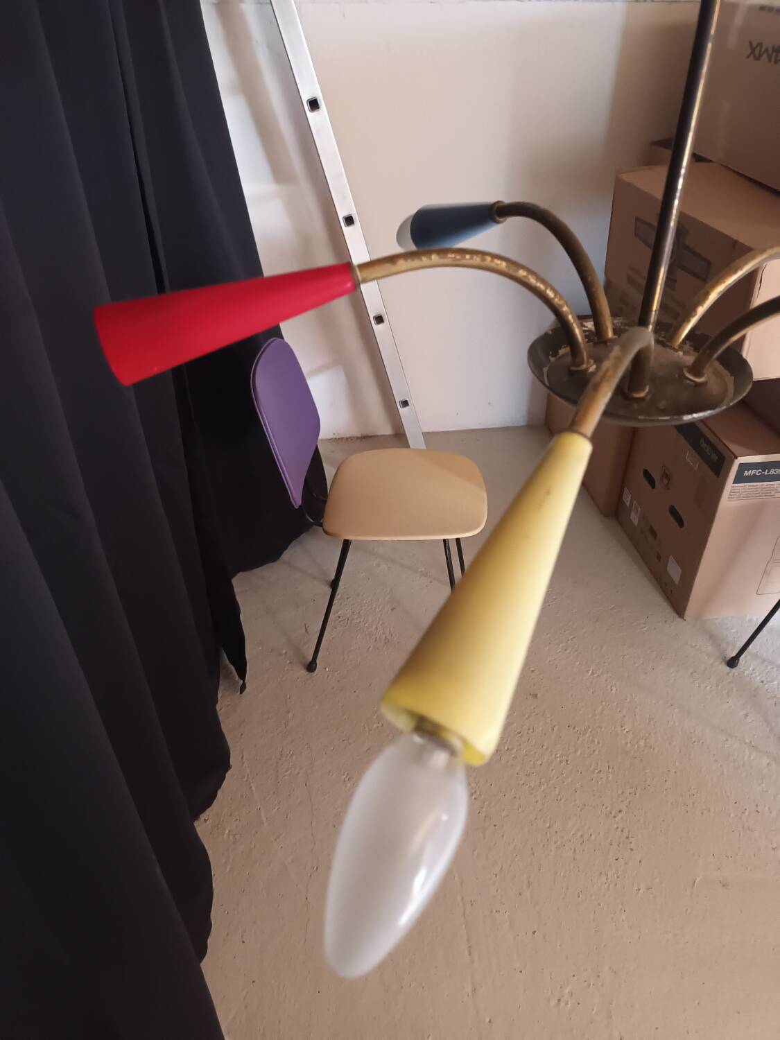 Mid-century spider chandelier