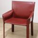 Vintage De Couro leather upholstered armchair, 1980s