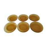 6 plates dessert Arcoroc Sierra amber