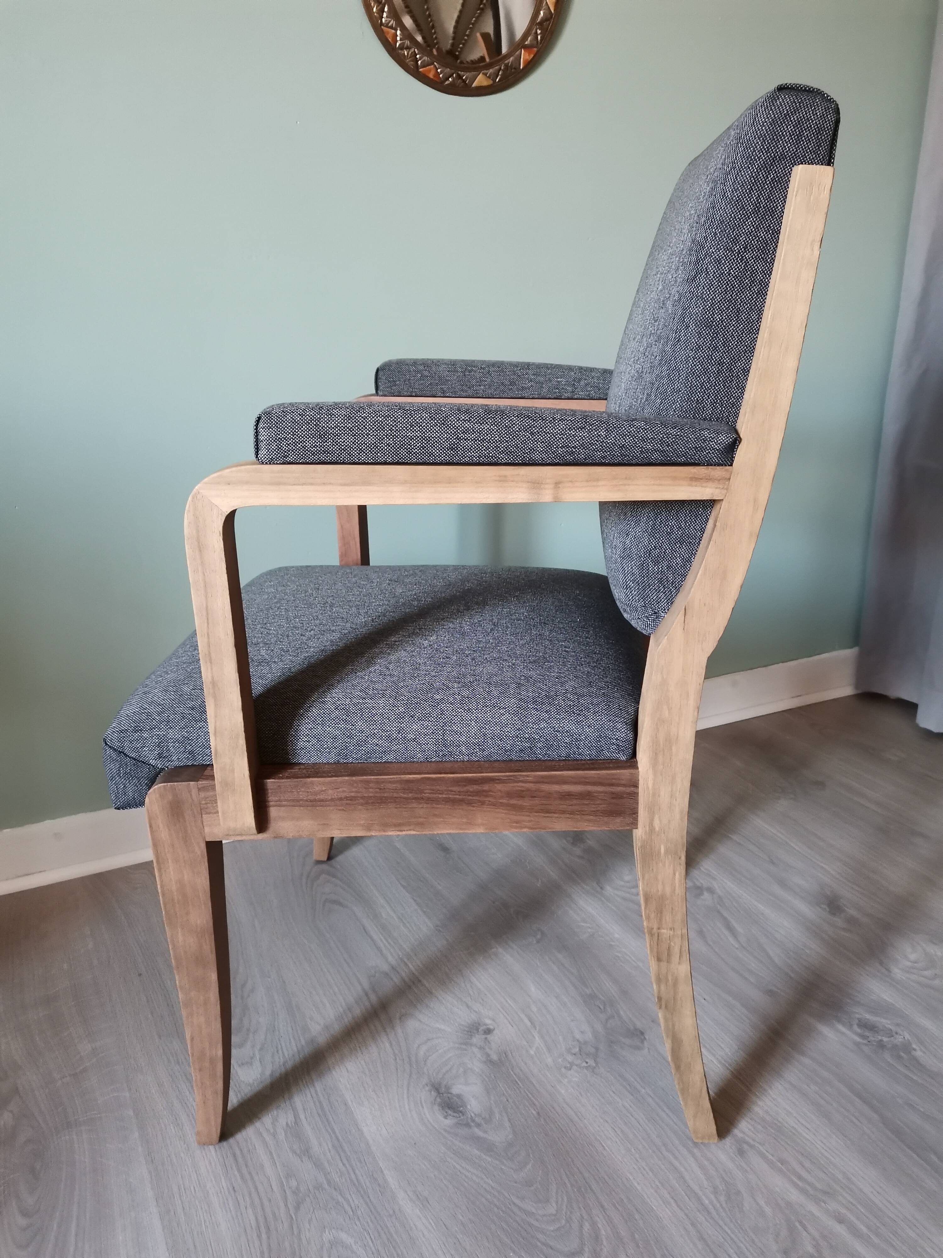 Art Deco grey armchairs