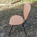 4 vintage faux leather chairs