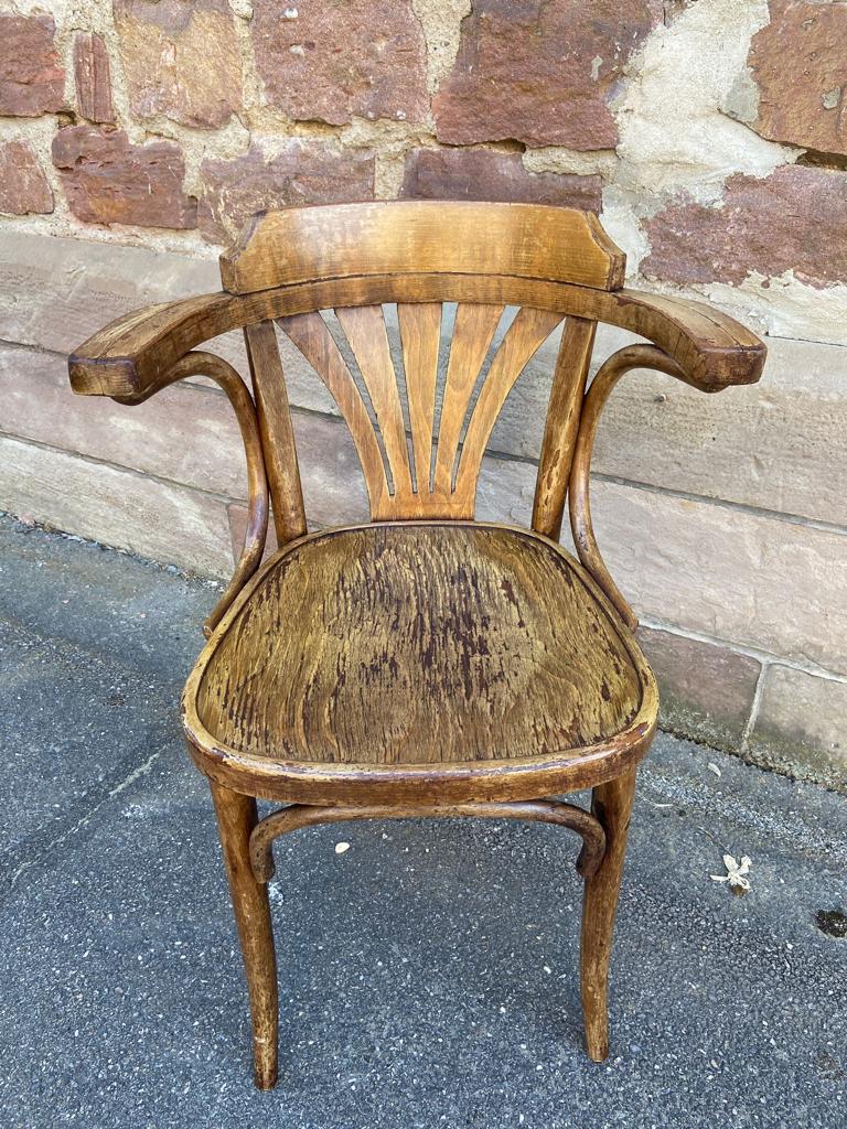Office armchair curved wood