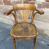 Office armchair curved wood