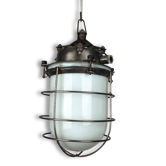 Large hanging metal and opaline