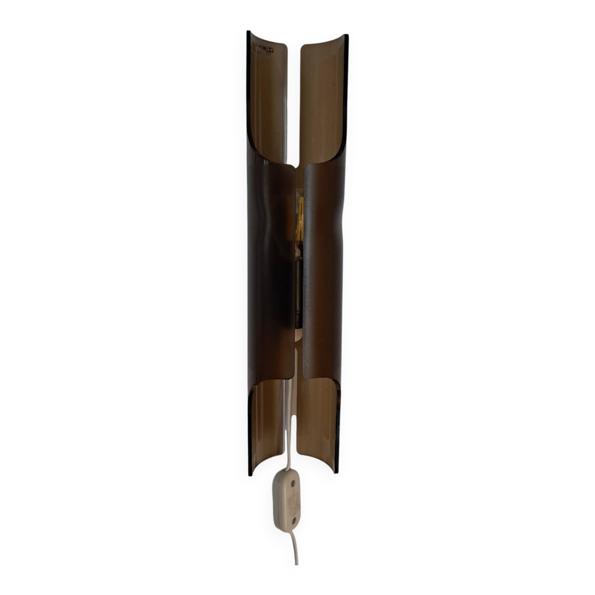 Guzzini smoked Plexiglas wall light