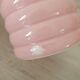 Set of pink and gold ceramic bathroom accessories