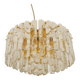 Lustre en verre glacé doré de J.T. Kalmar