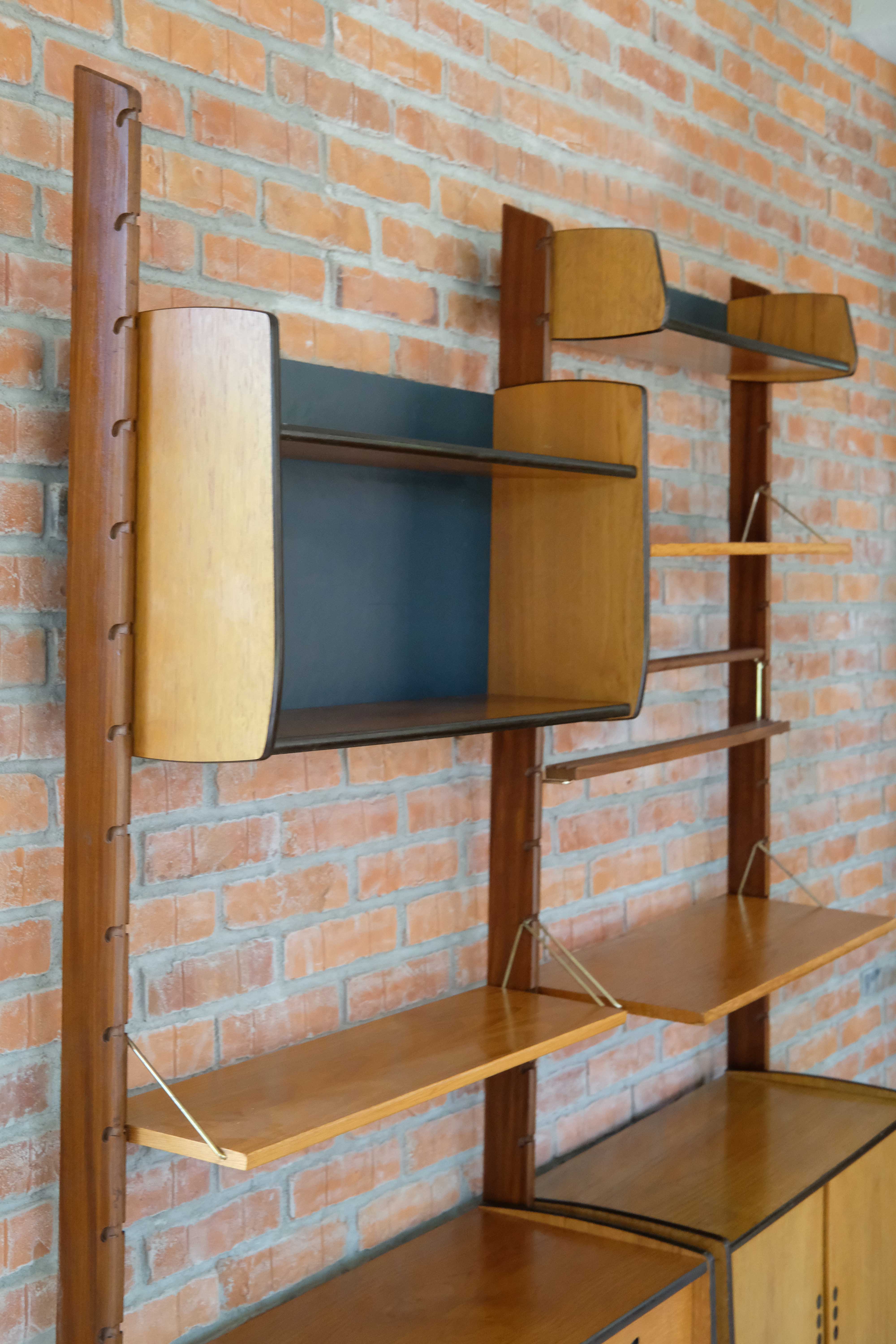 Wall Unit by John Texmon and Einar Blindheim, System Ergo, 2 Modules, Norway 1960's