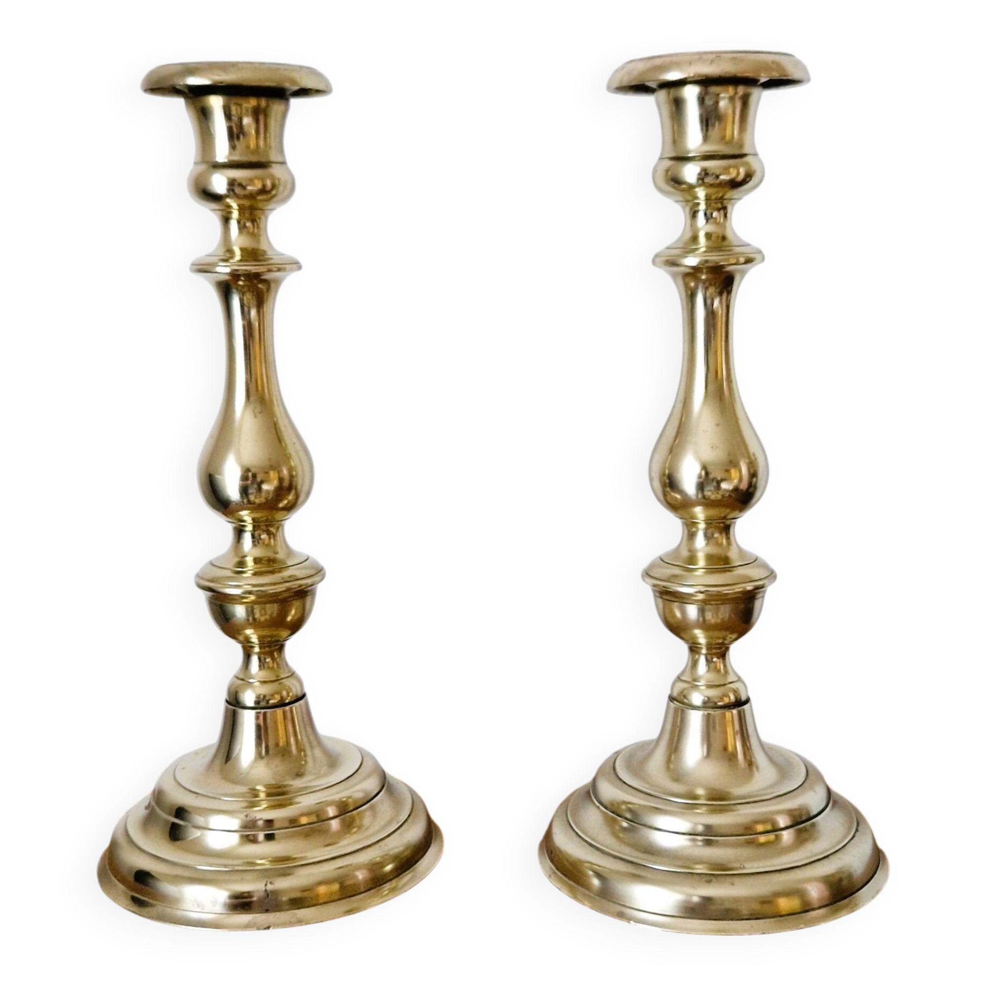Pair of brass candlesticks