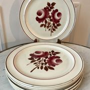 Lot de 8 assiettes plates Moulin des Loups modèle "Roubaix" années 40