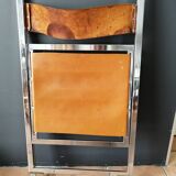 Leather folding chair "Elios" 60s