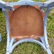 pair of chippy blue paint bistro chairs
