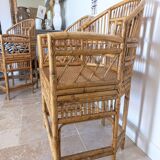 Rattan club chairs