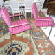 Pink armchairs