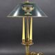 Bronze Bouillotte Lamp in Empire Style with Metal Shade