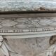 Beautiful antique wooden console with a marble top in Louis XVI style.