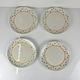 Set of 4 dessert plates GIEN, Primefleur creation, model "Constellation", 1950.