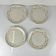 Set of 4 dessert plates GIEN, Primefleur creation, model "Constellation", 1950.