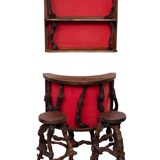 Dry Bar French Vinery Bar and Stool Set, 1960s, Set of 4