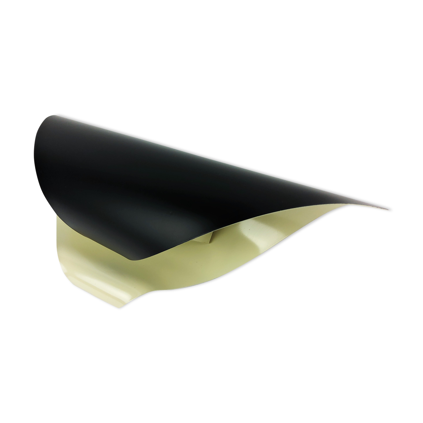 Black coiled metal spiral sconce 1960