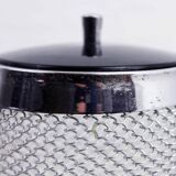 Vintage glass and metal ice bucket