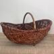 Woven wicker basket, folk art