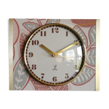 Vintage silent rectangular wall clock "Jaz Terracotta"