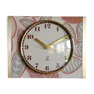 Vintage silent rectangular wall clock "Jaz Terracotta"