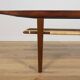 Mid-Century Rosewood & Rattan Coffee Table, 1960s