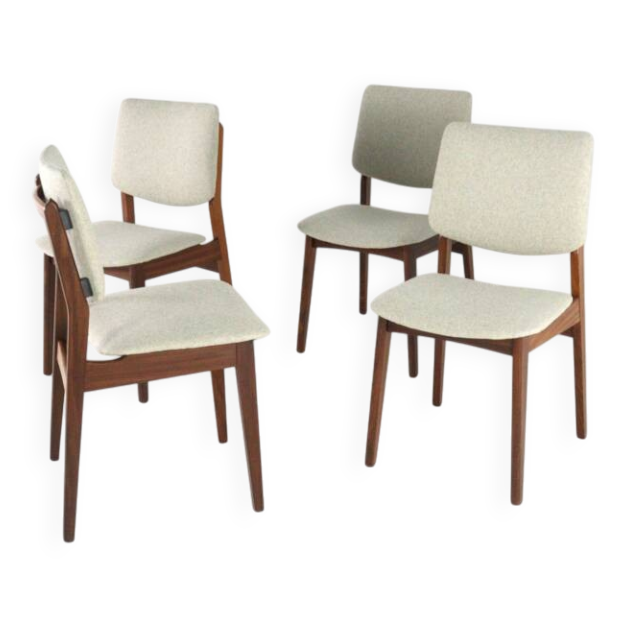 Set of 4 dining chairs 'Overpelt' - mid century dutch design in teak