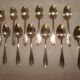 12 silver-plated metal teaspoons from the "Art Deco" period.