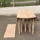 Table de banquet ronde extensible à volets Louis Philippe rénovée 10 pieds