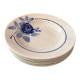 Set of 6 blue ironstone deep plates.