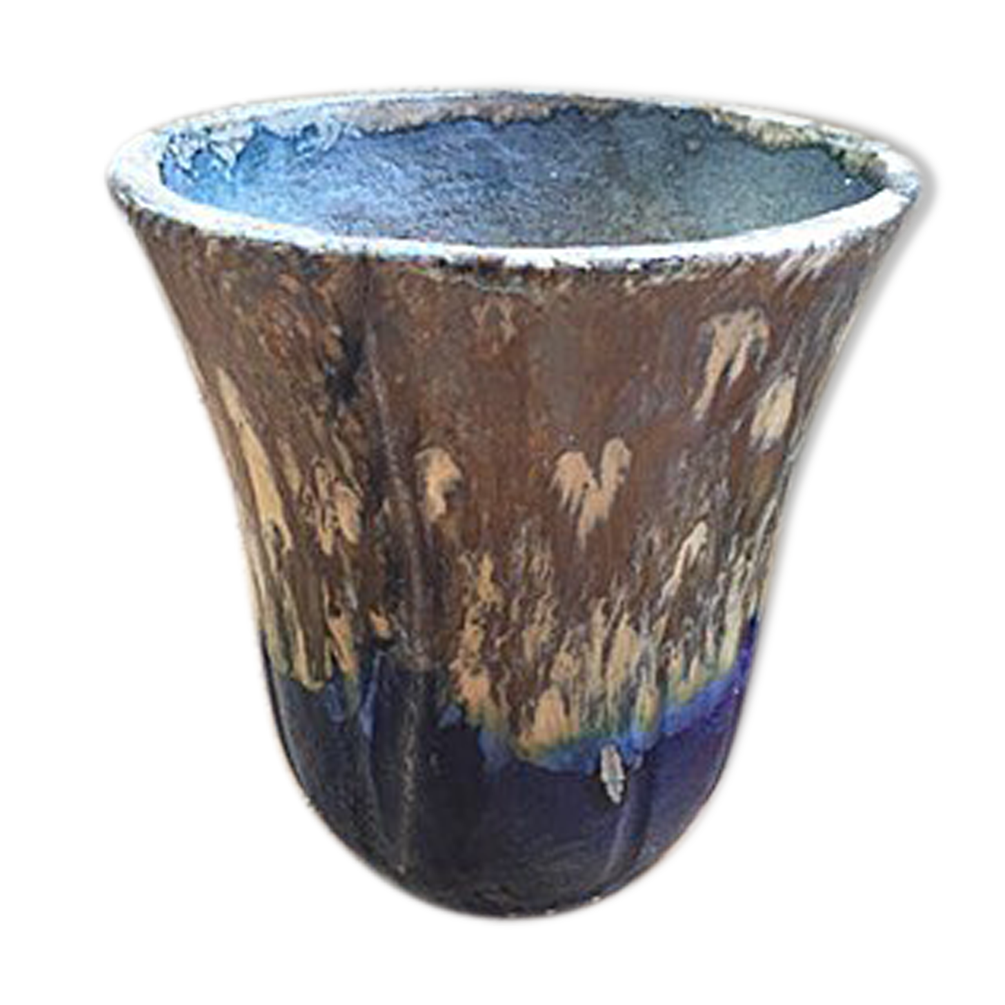 FLOWER pot XXL in glazed earth