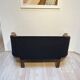 Biedermeier Sofa in Walnut Veneer & Black Teddy Fabric, Vienna, Austria, 1825